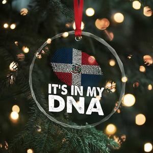 It's in My DNA Dominican Flag Crystal Glass Ornament TS10 Print Your Wear