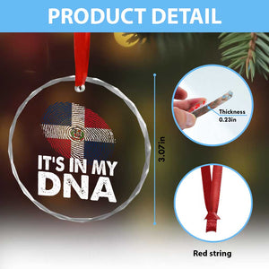 It's in My DNA Dominican Flag Crystal Glass Ornament TS10 Print Your Wear