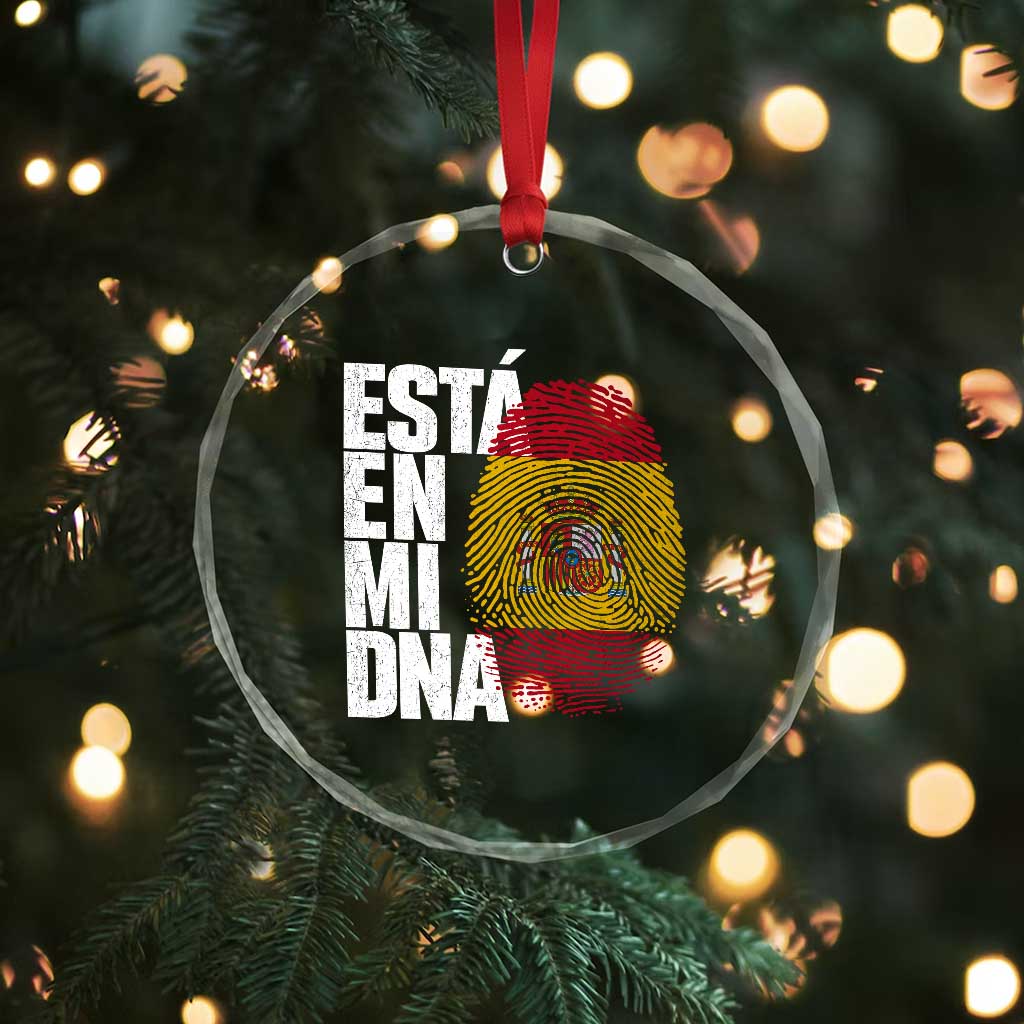 It's in My DNA Espana Spain Spanish Flag Pride Crystal Glass Ornament TS14 Print Your Wear