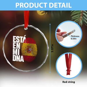 It's in My DNA Espana Spain Spanish Flag Pride Crystal Glass Ornament TS14 Print Your Wear