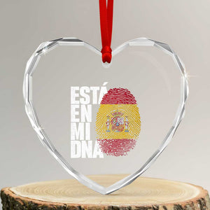 It's in My DNA Espana Spain Spanish Flag Pride Heart Crystal Glass Ornament TS14 Transparent Glass 3'' Heart Print Your Wear