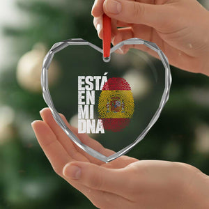 It's in My DNA Espana Spain Spanish Flag Pride Heart Crystal Glass Ornament TS14 Print Your Wear