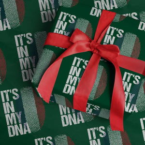 It's in My DNA France French Flag Wrapping Paper Roll TS14 Green Print Your Wear