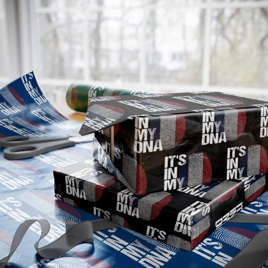 It's in My DNA France French Flag Wrapping Paper Roll TS14 Black Print Your Wear