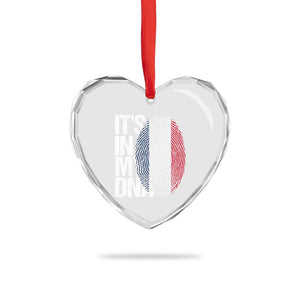 It's in My DNA France French Flag Heart Crystal Glass Ornament TS14 Print Your Wear