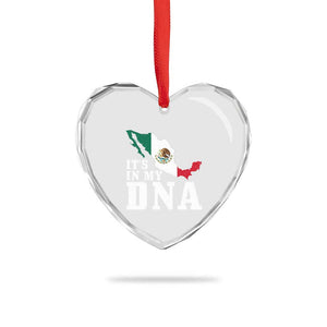 It's in My DNA Mexican Proud Hispanic Gift Mexico Flag Heart Crystal Glass Ornament TS14 Print Your Wear