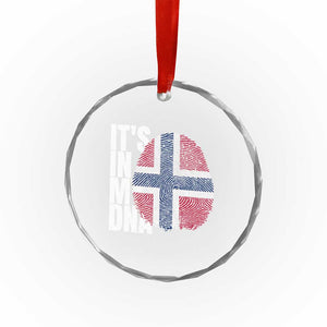 It's in My DNA Norway Norwegian Flag Pride Crystal Glass Ornament TS14 Print Your Wear