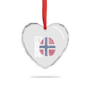 It's in My DNA Norway Norwegian Flag Pride Heart Crystal Glass Ornament TS14 Print Your Wear
