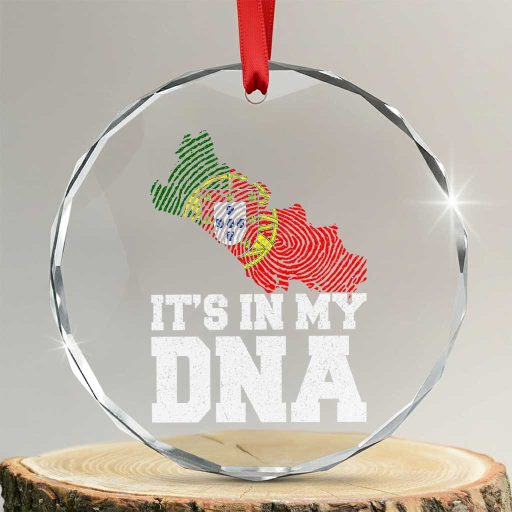 Its in My DNA Portugal Crystal Glass Ornament Portuguese Flag Portugal Boy Girl Gift TS10 Transparent Glass 3'' Circle Print Your Wear
