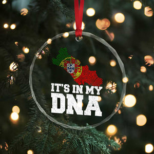 Its in My DNA Portugal Crystal Glass Ornament Portuguese Flag Portugal Boy Girl Gift - Print Your Wear