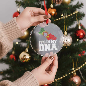 Its in My DNA Portugal Crystal Glass Ornament Portuguese Flag Portugal Boy Girl Gift - Print Your Wear