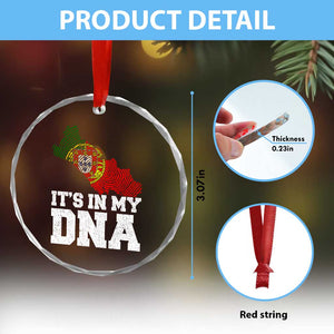 Its in My DNA Portugal Crystal Glass Ornament Portuguese Flag Portugal Boy Girl Gift - Print Your Wear