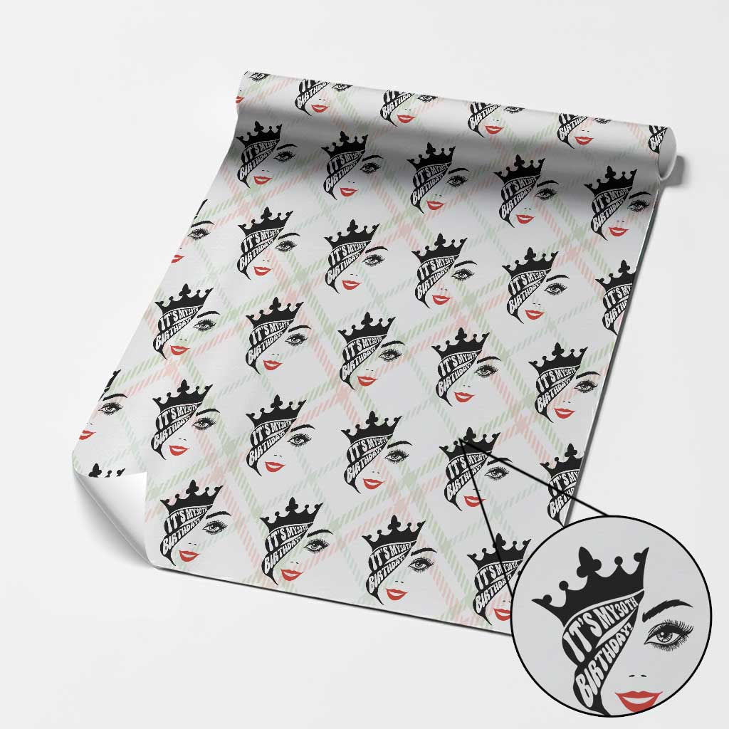 Its My 30th Birthday Wrapping Paper Roll Birthday Queen Crown Gift For Women