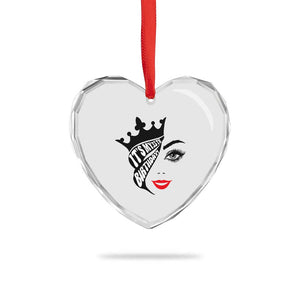 Its My 35th Birthday Heart Crystal Glass Ornament Birthday Queen Crown Gift For Women