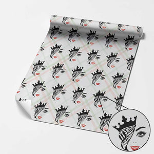 Its My 40th Birthday Wrapping Paper Roll Birthday Queen Crown Gift For Women