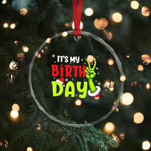It's My Birthday Christmas Crystal Glass Ornament Funny Bday Xmas TS10 Print Your Wear
