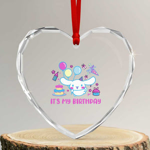 Its My Birthday Heart Crystal Glass Ornament Girl Party Funny Bday Family Party TS10 Transparent Glass 3'' Heart Print Your Wear
