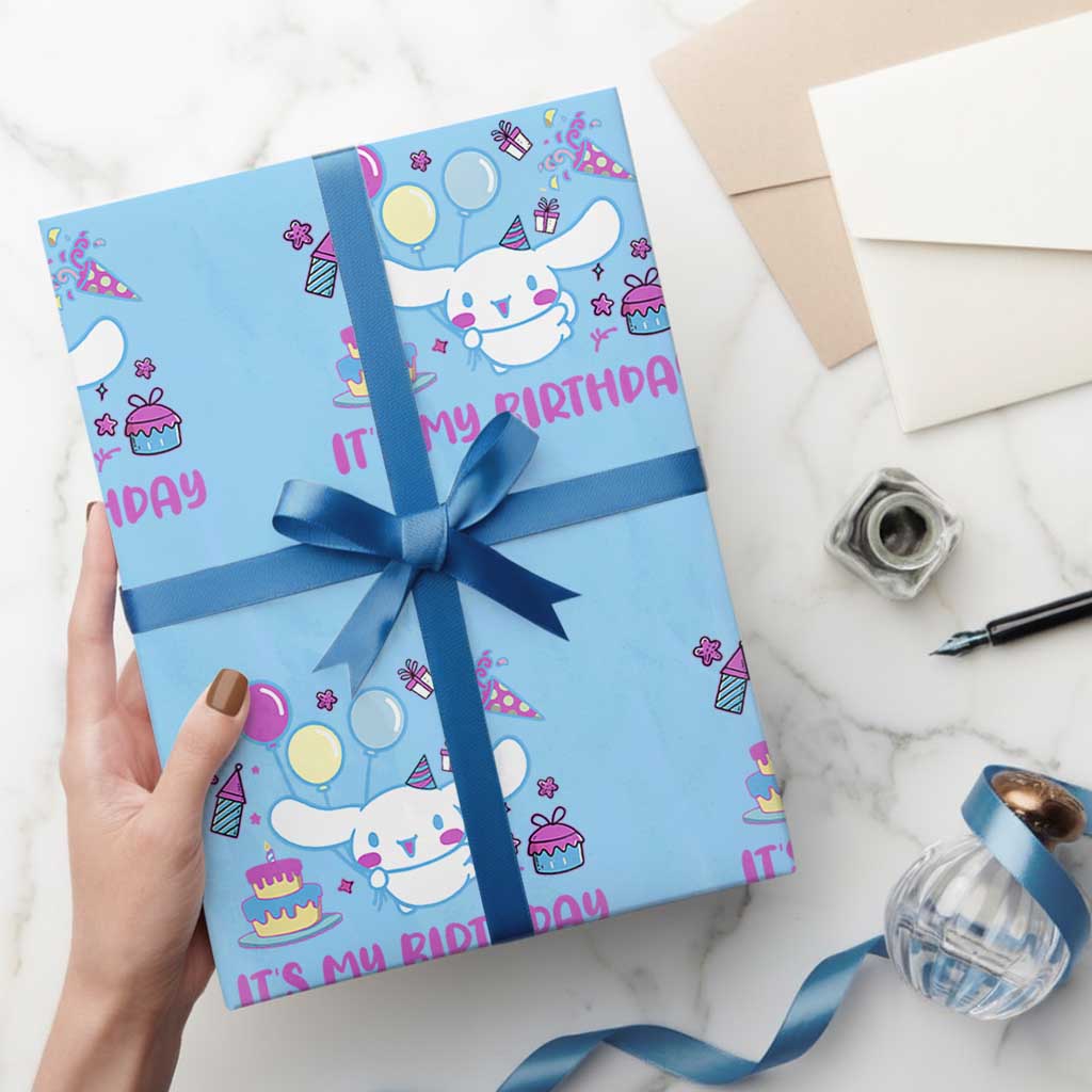 Its My Birthday Wrapping Paper Roll Girl Party Funny Bday Family Party TS10 Light Blue Print Your Wear