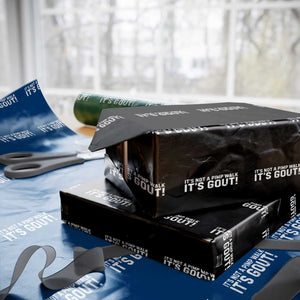 It's Not A Pimp Walk It's Gout Wrapping Paper Roll Funny Chronic Pain Humorous Arthritis Limping Joke TS02 Black Print Your Wear
