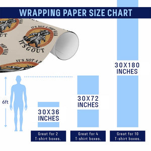 It's Not A Pimp Walk It's Gout Wrapping Paper Roll Funny Gout Dad Sarcastic Raccoon TS14 Print Your Wear