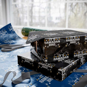 It's Ramadan Bro Wrapping Paper Roll Islamic Fasting Muslim TS02 Black Print Your Wear