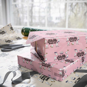 Its The Fresno Nightcrawler Baby Wrapping Paper Roll Funny Cryptid Skate Style Gift TS12 Light Pink Print Your Wear