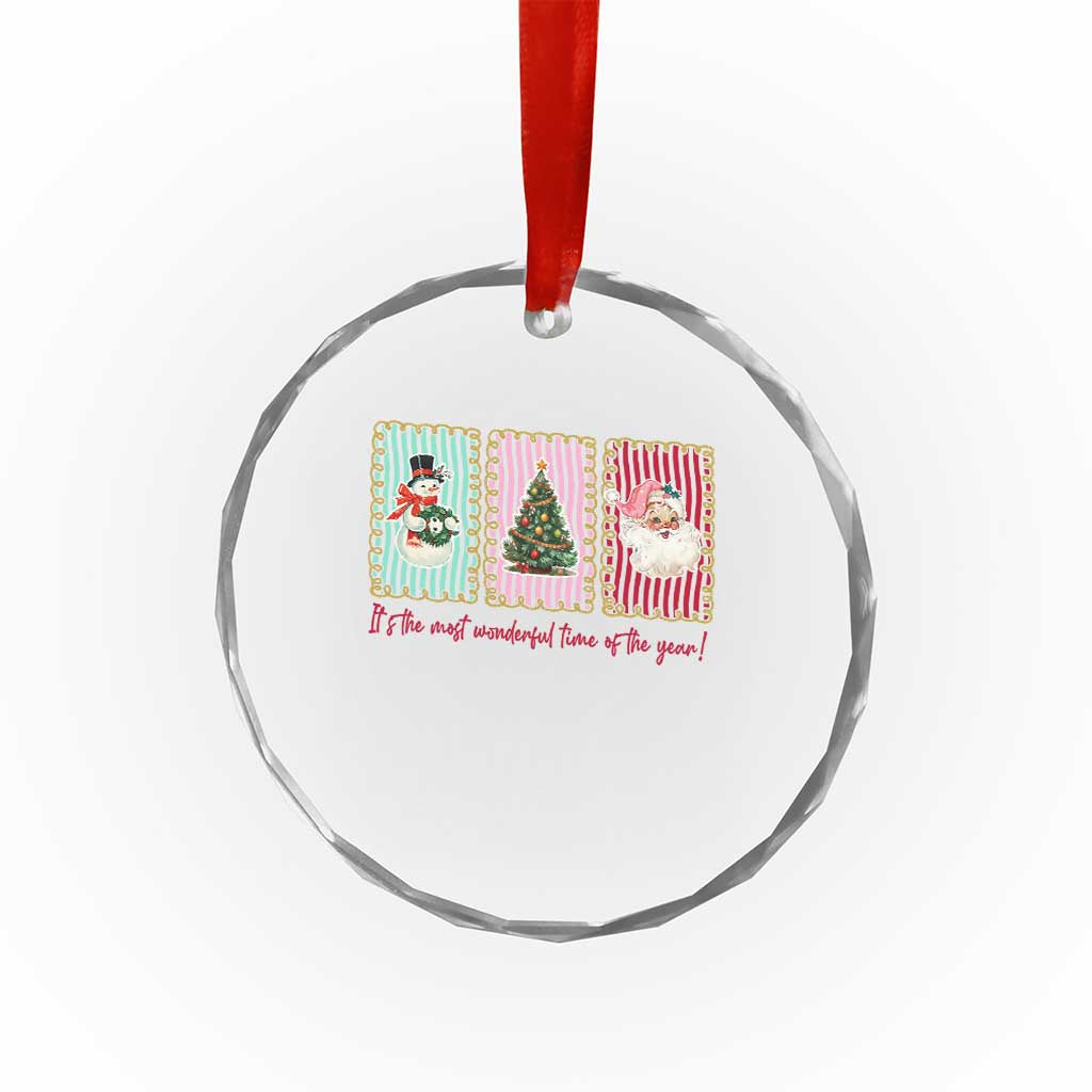 It's The Most Wonderful Time Of The Year Crystal Glass Ornament Coquette Christmas TS11 Print Your Wear