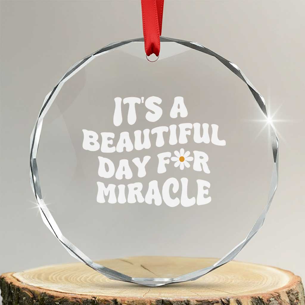IVF Miracle Crystal Glass Ornament Transfer Day Infertility Support Gift TS10 Transparent Glass 3'' Circle Print Your Wear