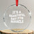 IVF Miracle Crystal Glass Ornament Transfer Day Infertility Support Gift TS10 Transparent Glass 3'' Circle Print Your Wear