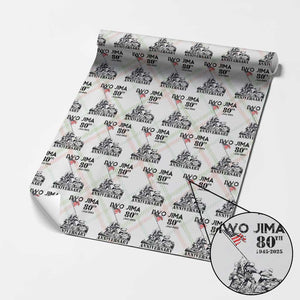 Iwo Jima WWII Veteran Wrapping Paper Roll 80th Anniversary 4th of July US Flag TS02 Christmas Plaid Print Your Wear