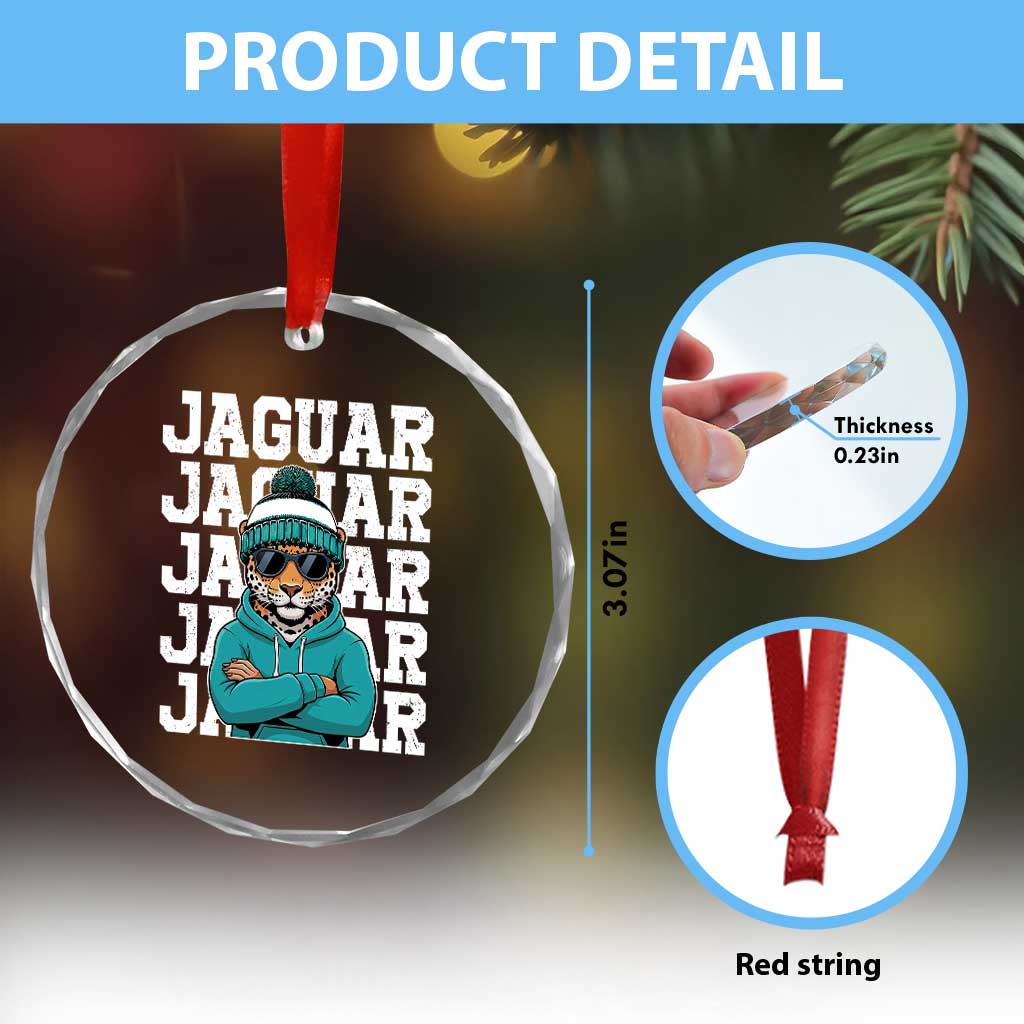 Jaguar Lover Crystal Glass Ornament JJF Football Fan Game Day TS11 Print Your Wear