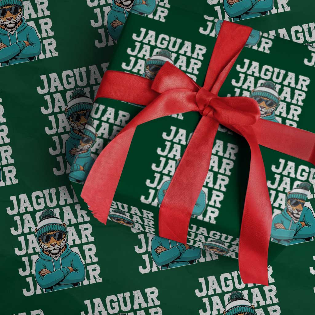Jaguar Lover Wrapping Paper Roll JJF Football Fan Game Day TS11 Green Print Your Wear