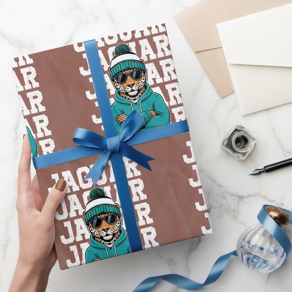 Jaguar Lover Wrapping Paper Roll JJF Football Fan Game Day TS11 Mocha Print Your Wear