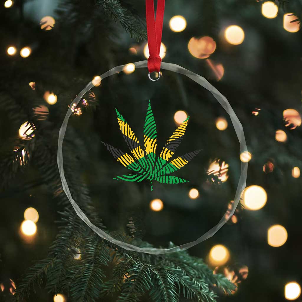 Jamaica Flag Cannabis Crystal Glass Ornament Funny Stoner Weed Lovers Marijuana 420 TS10 Print Your Wear