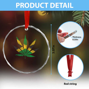Jamaica Flag Cannabis Crystal Glass Ornament Funny Stoner Weed Lovers Marijuana 420 TS10 Print Your Wear