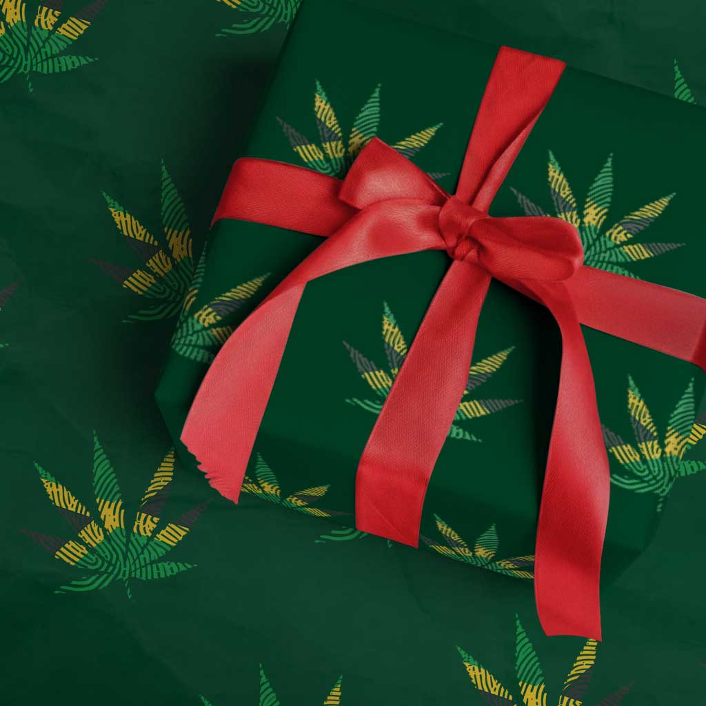 Jamaica Flag Cannabis Wrapping Paper Roll Funny Stoner Weed Lovers Marijuana 420 TS10 Green Print Your Wear