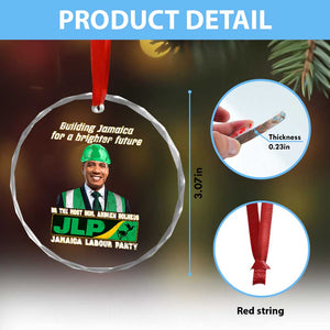 Jamaica Labour Party Crystal Glass Ornament Andrew Holness JLP Supporter Gifts TS10 Print Your Wear