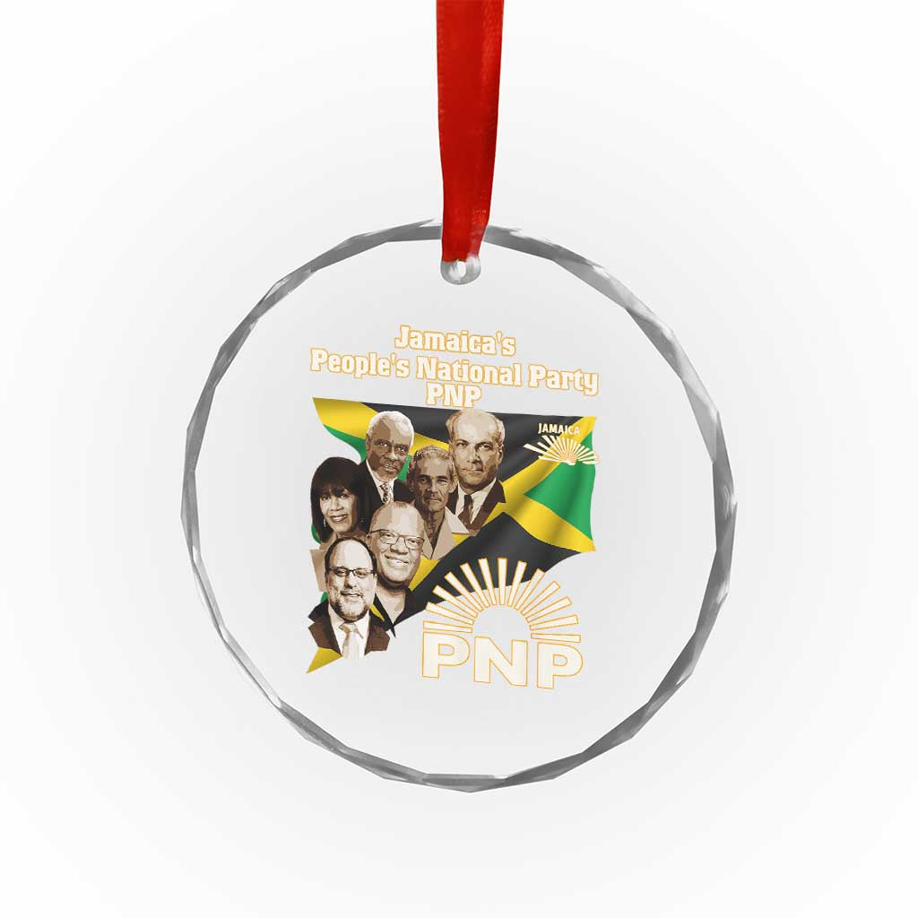 Jamaica People's National Party PNP Supporter Crystal Glass Ornament Patriotic Political Leaders Tribute Jamaican Flag TS02 Print Your Wear