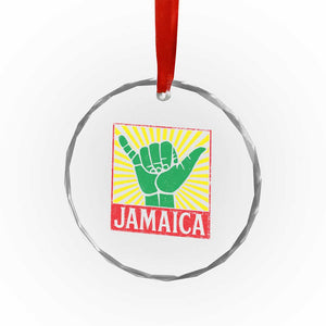 Jamaica Rasta Shaka Sign Crystal Glass Ornament Retro Reggae Vibes TS10 Print Your Wear
