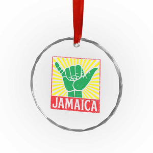 Jamaica Rasta Shaka Sign Crystal Glass Ornament Retro Reggae Vibes TS10 Print Your Wear