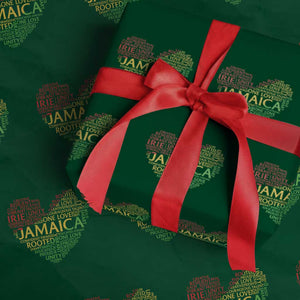 Jamaica Reggae Wrapping Paper Roll One Love Rasta Culture TS10 Green Print Your Wear