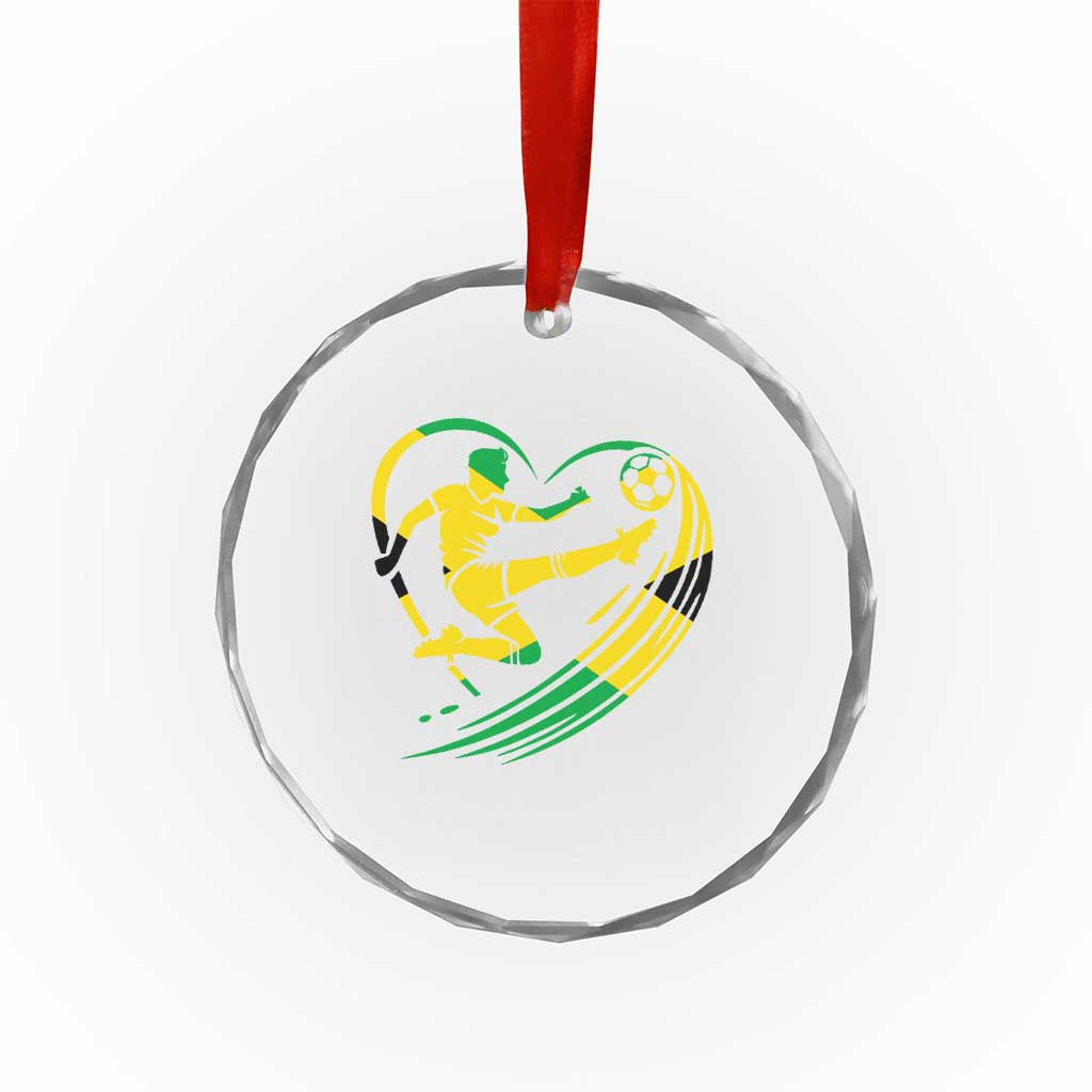 Jamaica Soccer Crystal Glass Ornament Jamaican Flag Reggae Football Caribbean Pride TS10 Print Your Wear