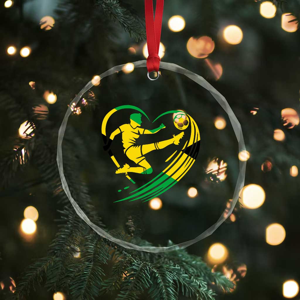 Jamaica Soccer Crystal Glass Ornament Jamaican Flag Reggae Football Caribbean Pride TS10 Print Your Wear