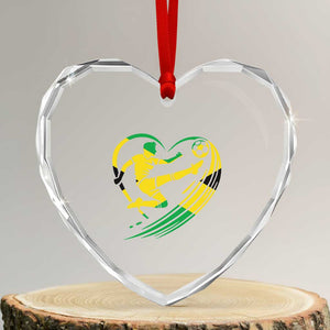 Jamaica Soccer Heart Crystal Glass Ornament Jamaican Flag Reggae Football Caribbean Pride TS10 Transparent Glass 3'' Heart Print Your Wear