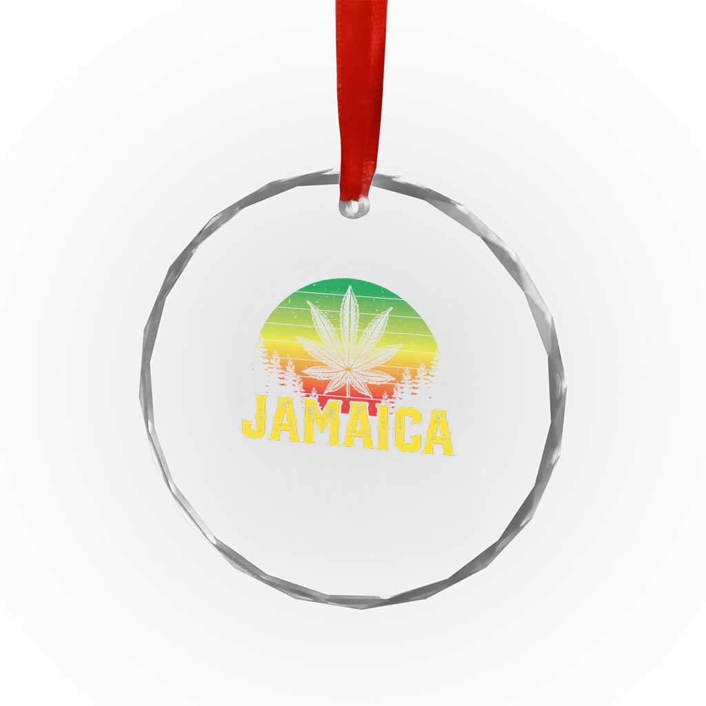 Jamaica Stoner Crystal Glass Ornament Rasta Sunset Cannabis Marijuana Weed Lovers 420 TS10 Print Your Wear