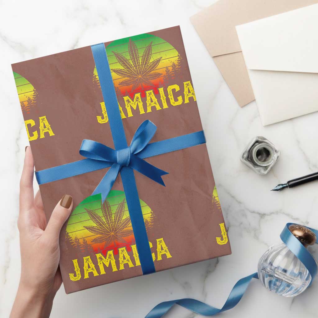 Jamaica Stoner Wrapping Paper Roll Rasta Sunset Cannabis Marijuana Weed Lovers 420 TS10 Mocha Print Your Wear