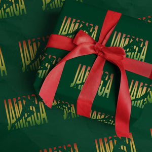 Jamaica Track And Field Wrapping Paper Roll Retro Vintage Sport Jamaican Flag TS10 Green Print Your Wear