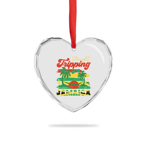 Jamaica Vacation Heart Crystal Glass Ornament Straight Trippin Jamaica Family Girls Trip TS10 Print Your Wear