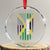 Jamaican American Flag Crystal Glass Ornament Distressed Jamaica America Usa Flag - Print Your Wear