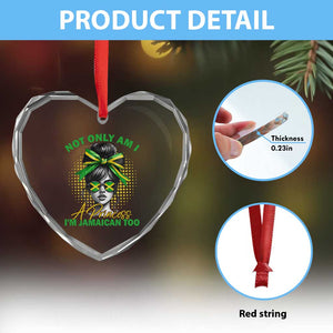 Jamaican Girl Heart Crystal Glass Ornament Messy Bun Not Only Am I A Princess Im Jamaican Too TS10 Print Your Wear